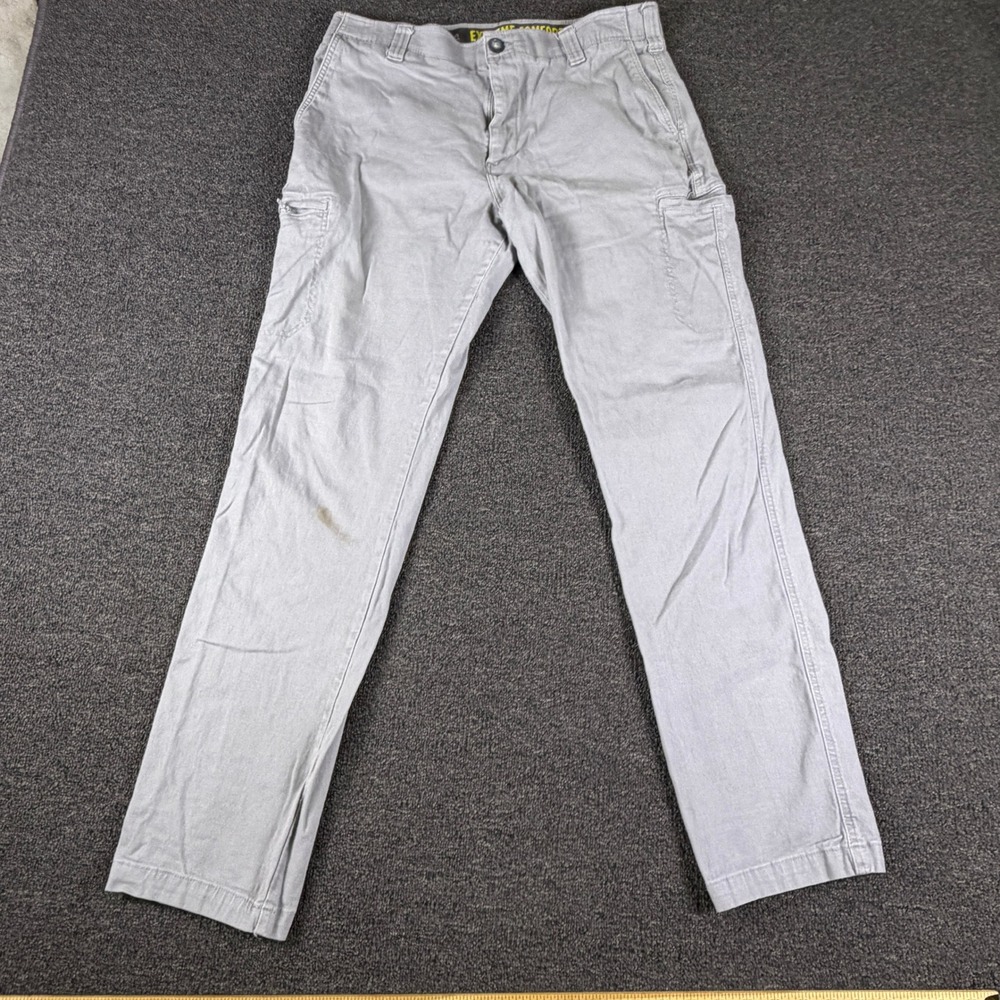 Lee Pants Mens Fit 34x32 Extreme Comfort Slim Fit Grey Performance Stretch
